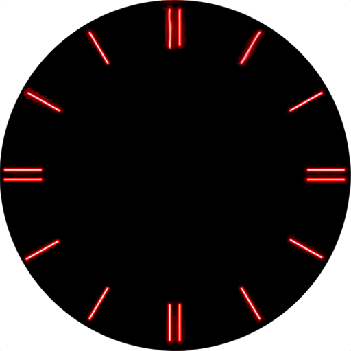 red and black clock